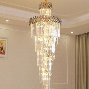 Elegant Crystal Cascade Pendant Light